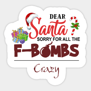 Santa Crazy Sticker